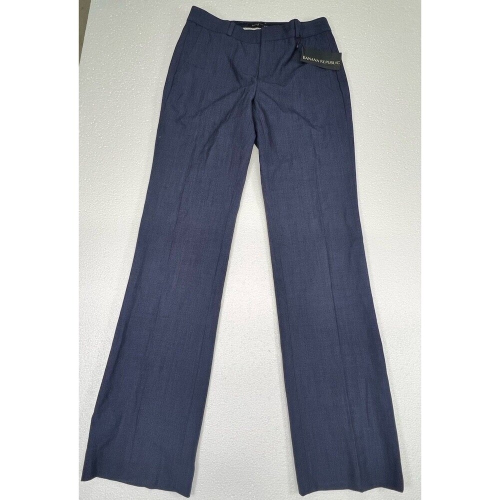 New With Tags Banana Republic Logan Blue Dress Pants Women Size 2